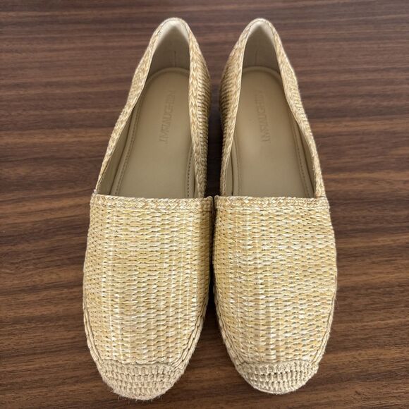 J McLaughlin Shira Raffia Espadrilles Woven Slide On Shoes Flats Beige Size 7 - Picture 6 of 13